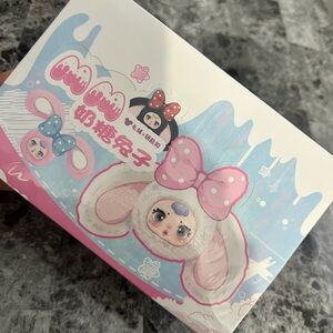 Charming Bunny Doll with Pink and Blue Details